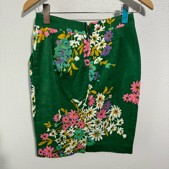 Anthropologie Odille floral pencil skirt green size 2 - Picture 5 of 8